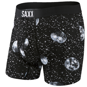 Bokserki męskie szybkoschnące SAXX VIBE Boxer Brief galaktyka - czarne