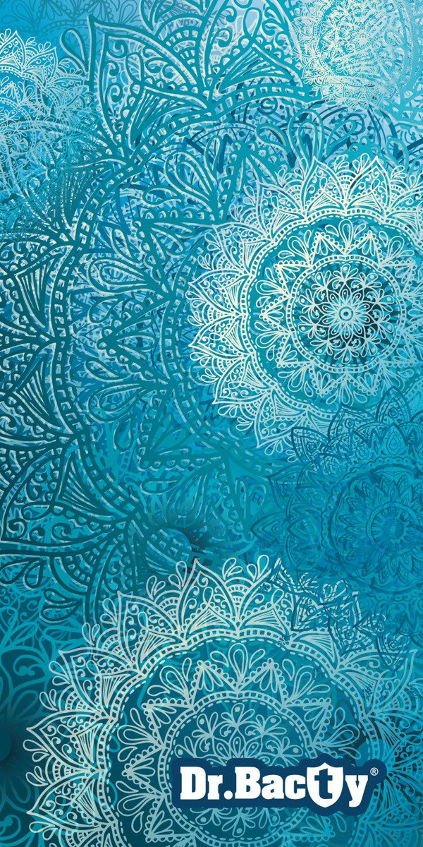 Ręcznik szybkoschnący na plażę Dr.Bacty - Mandala Blue