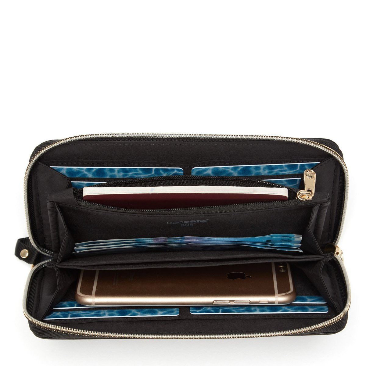Portfel z ochroną przed kradzieżą RFIDsafe TEC Bifold Walled Black