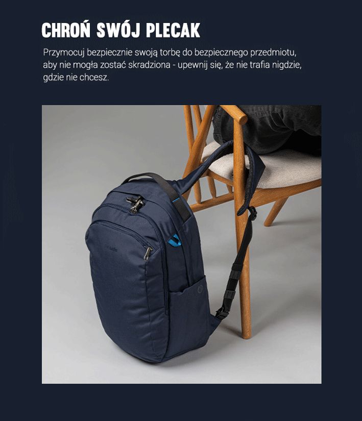 Plecak antykradzieżowy miejski na laptopa Pacsafe V 26l