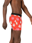 Bokserki męskie szybkoschnące SAXX VIBE Boxer Brief torebki foliowe - czerwone