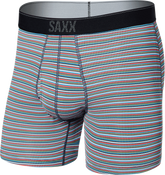 Bokserki męskie trekkingowe / sportowe z rozporkiem SAXX QUEST Boxer Brief Fly - kolorowe paski