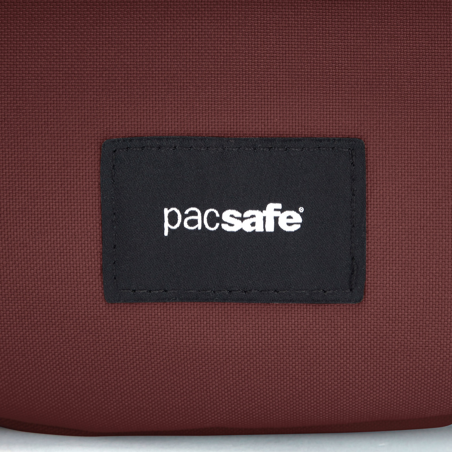 Rozkładana torebka damska antykradzieżowa Pacsafe Go - bordowa
