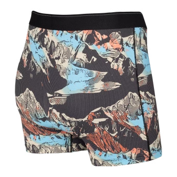 Bokserki męskie trekkingowe / sportowe z rozporkiem SAXX QUEST Boxer Brief Fly górski krajobraz – czarne