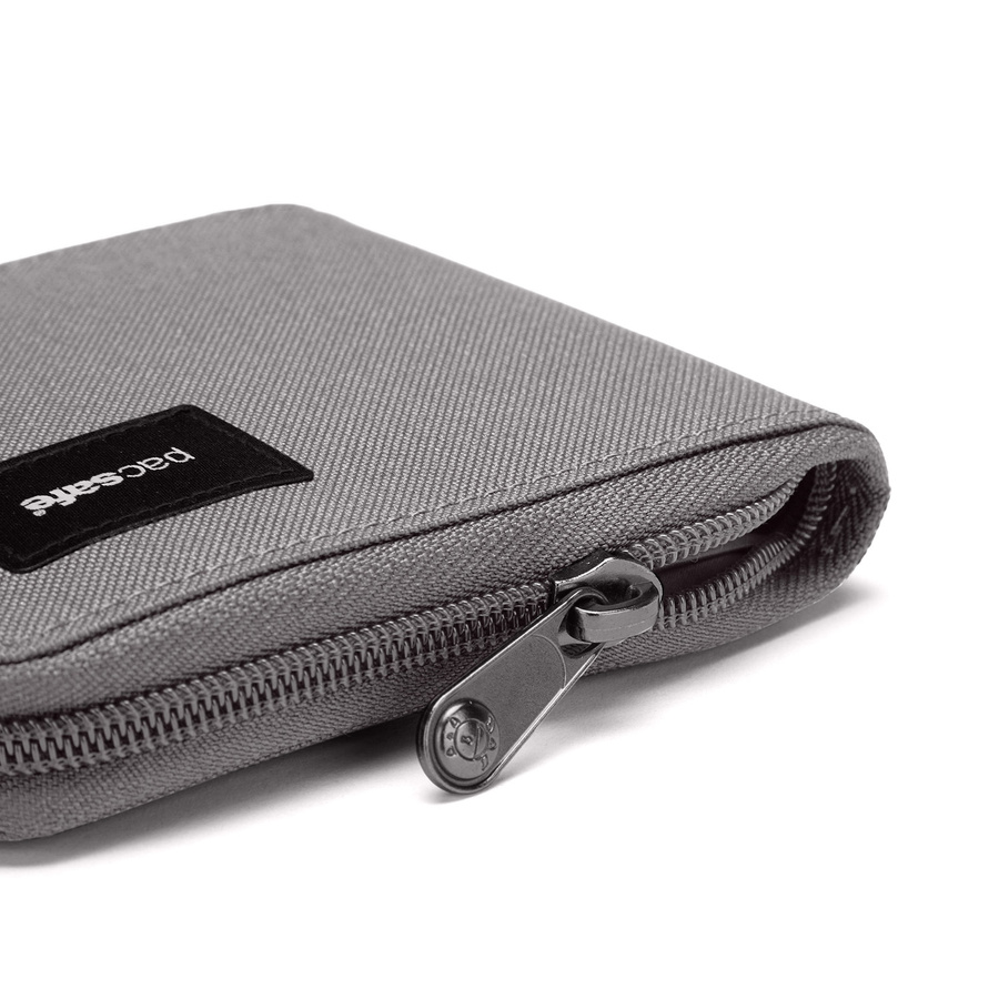 Portfel antykradzieżowy męski mały RFID Pacsafe - szary