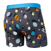 Bokserki męskie szybkoschnące SAXX VIBE Boxer Brief piłki - szare