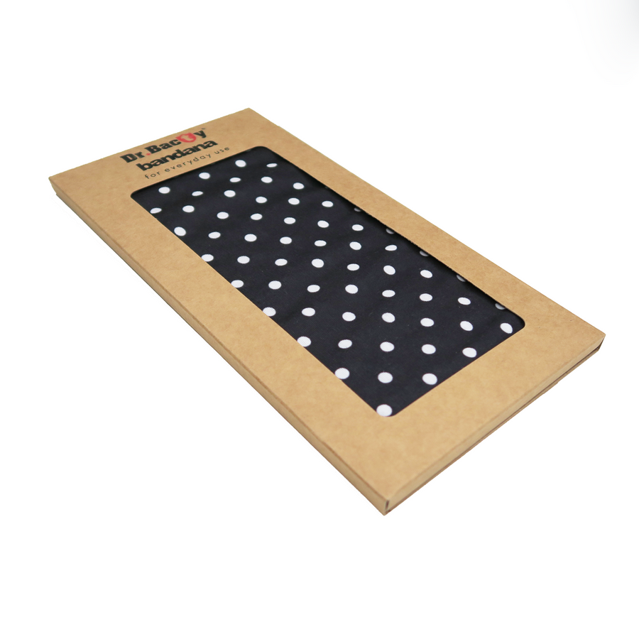 Chusta wielofunkcyjna Dr.Bacty Polka Dots Black
