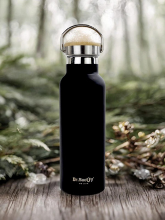Butelka termiczna stalowa Dr.Bacty Iris 500 ml - czarna