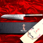 Aka Tori Tokyo Hammer - Nóż Santoku ze stali damasceńskiej 7"