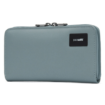 Portfel damski duży RFID Pacsafe - miętowy