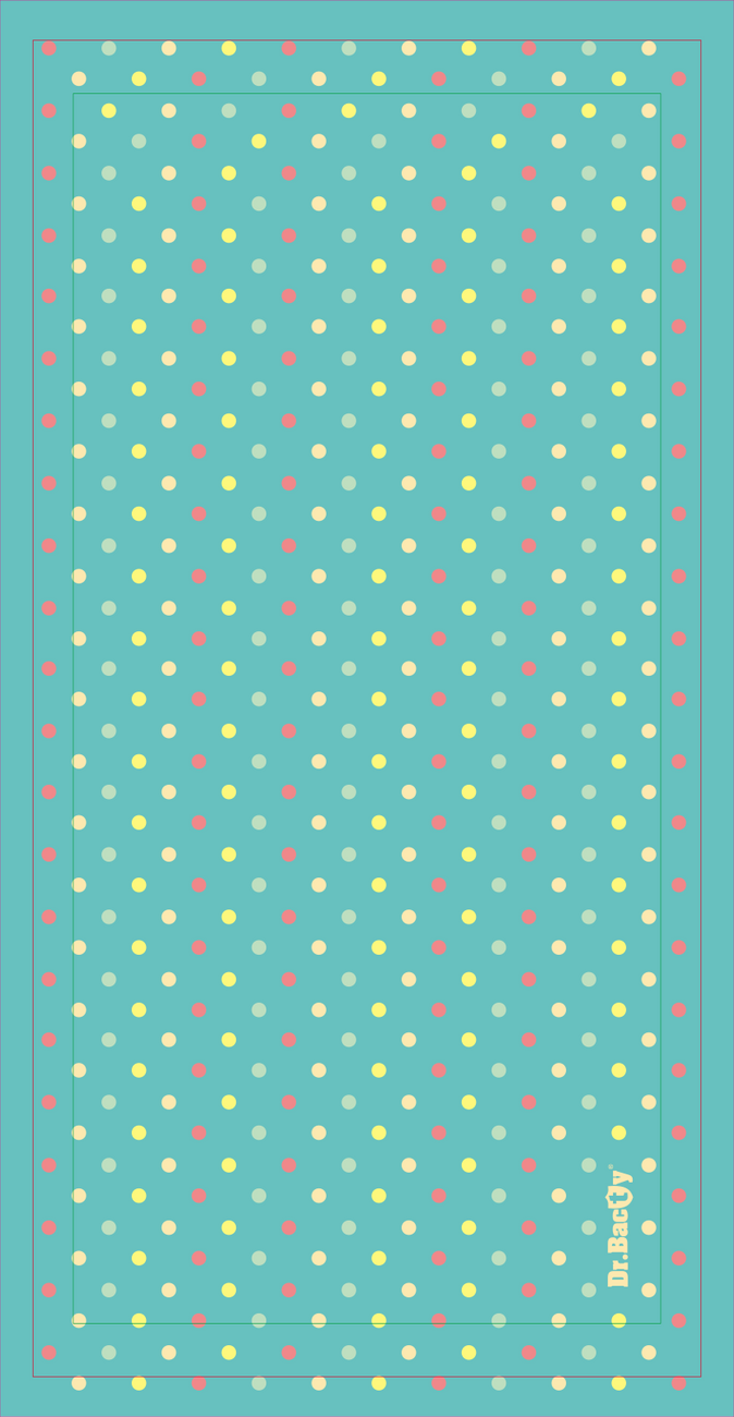 Chusta wielofunkcyjna Dr.Bacty Polka Dots Mint