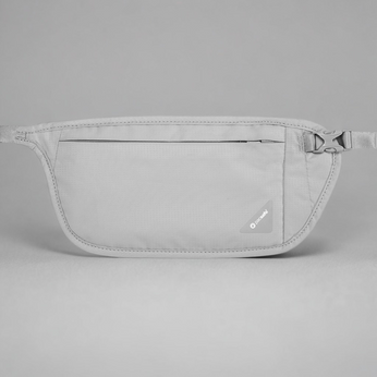 Portfel antykradzieżowy na pas RFID Pacsafe Coversafe V100 - szary - powystawowy