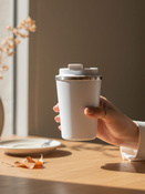 Szczelny kubek termiczny Dr.Bacty Terra RCS 300ml – Stal z recyklingu - Arktyczna Biel