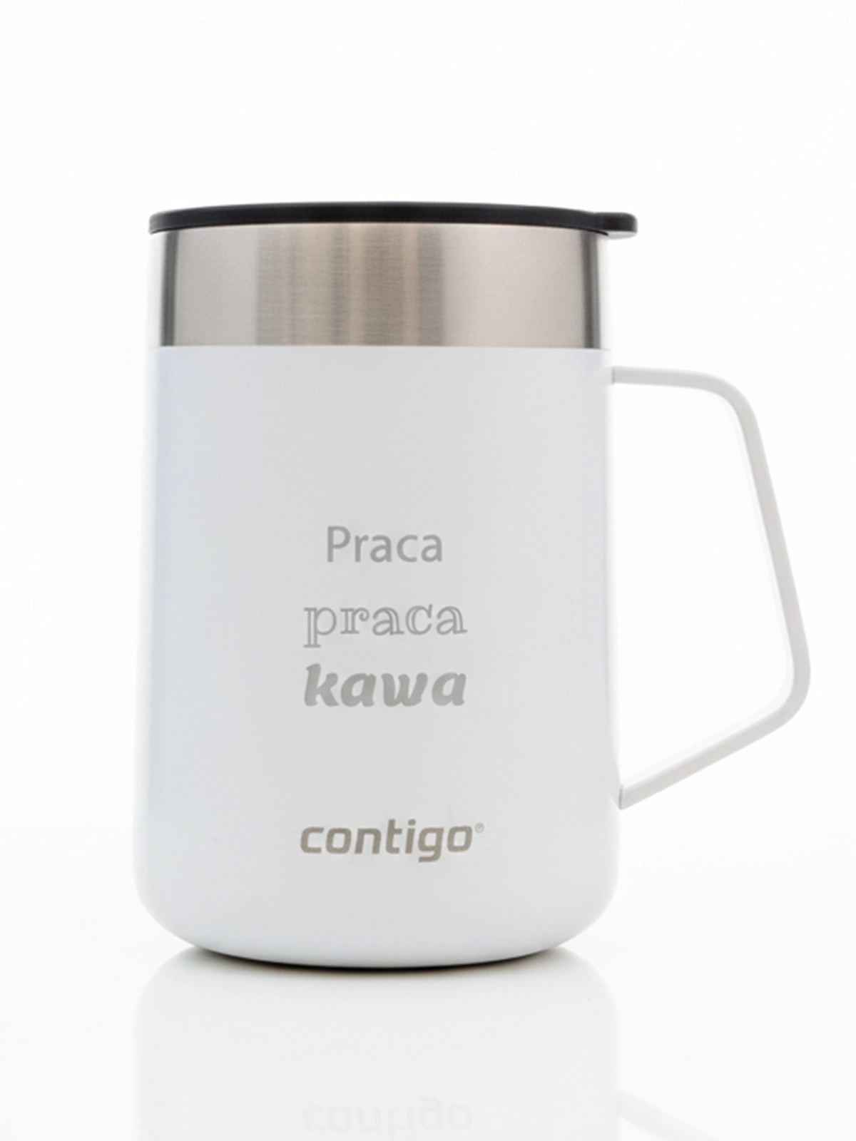 Kubek termiczny  z grawerem Contigo Streeterville 420 ml - Biały