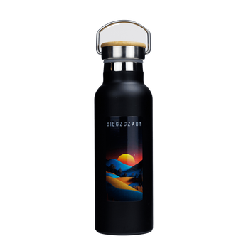 Butelka termiczna stalowa Dr.Bacty Iris 500 ml - Czarna - Bieszczady