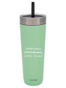 Kubek termiczny ze słomką Luxe Tumbler 720ml z grawerem - Cucumber