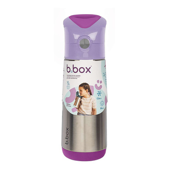 B.box Duży Bidon Termiczny Stalowy ze Słomką 500ml Sugar Plum