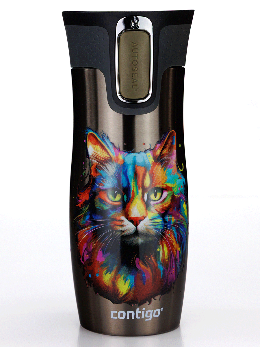 Kubek termiczny Contigo West Loop 2.0 470 ml - Kot - Latte