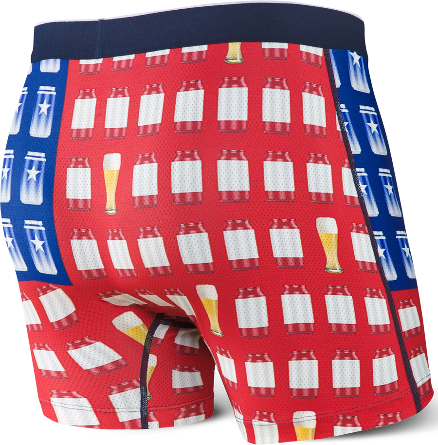 Bokserki męskie sportowe SAXX VOLT Boxer Brief amerykański pilsner – czerwone