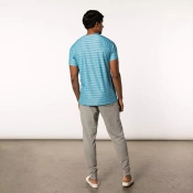 Koszulka sportowa męska z krótkim rękawem z recyklingu SAXX HOT SHOT - niebieska