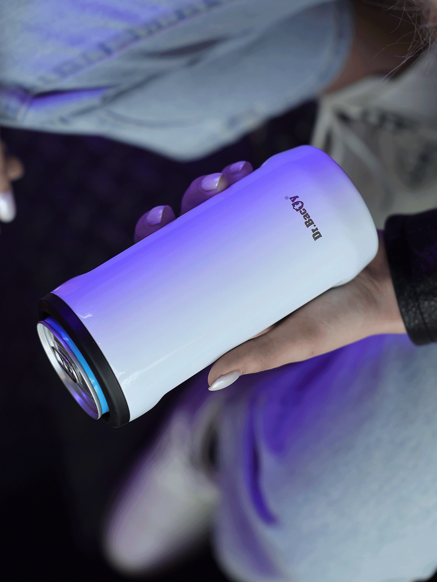 Kubek termiczny na kawę 2w1 Dr.Bacty Notus 360 ml - biały