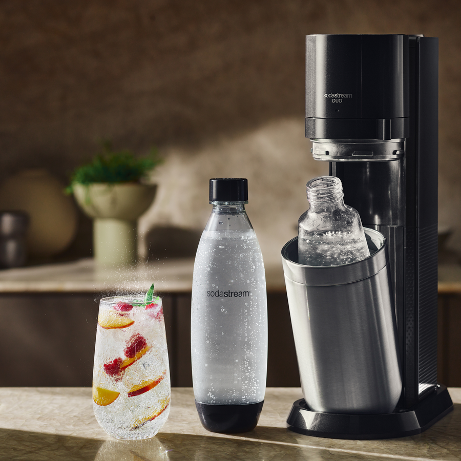 Saturator do wody gazowanej SodaStream Duo czarny'+ 2 butelki+ nabój CO2