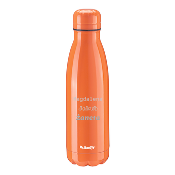 Butelka termiczna stalowa Dr.Bacty Atena 500 ml -  Fluo Pomarańczowy - personalizowana grawerem