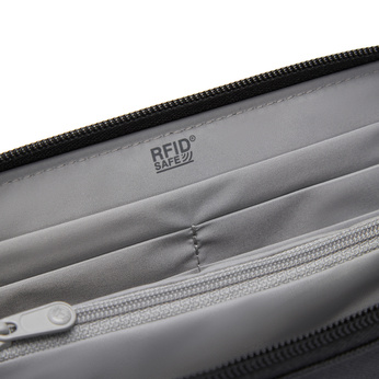 Portfel damski duży RFID Pacsafe - czarny