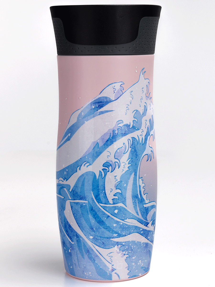 Kubek termiczny Contigo West Loop 2.0 470ml - Summer Waves - Różowy Mat