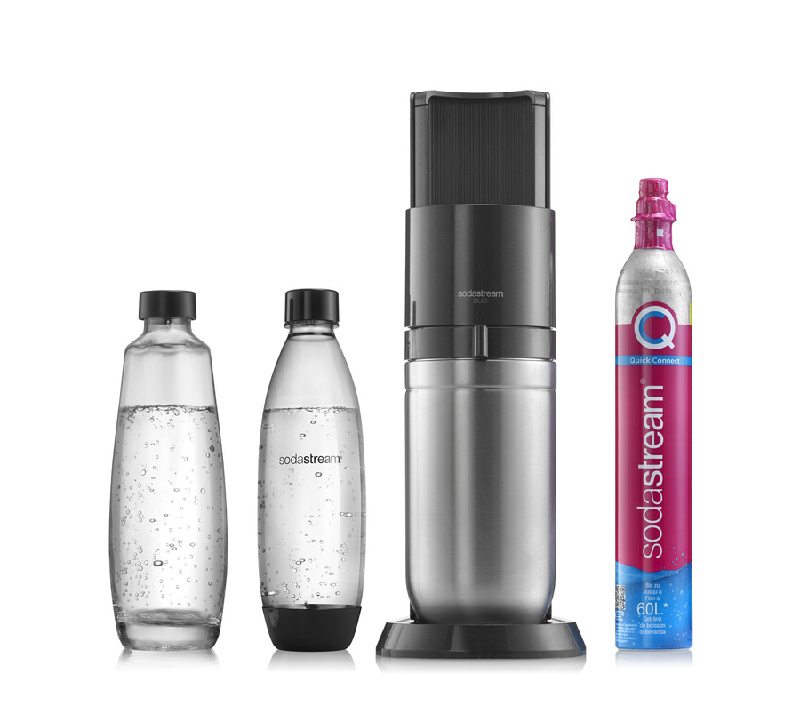 Saturator do wody gazowanej SodaStream Duo czarny'+ 2 butelki+ nabój CO2