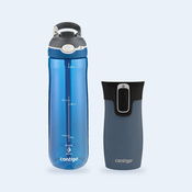 Zestaw Contigo butelka Ashland 720 ml + kubek termiczny West Loop Mini 300 ml – niebieski metalik