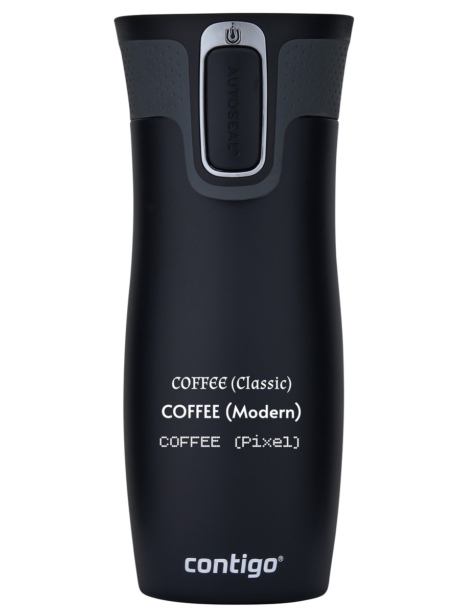 Kubek termiczny z grawerem Contigo West Loop 2.0 470 ml - Czarny
