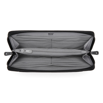 Portfel antykradzieżowy damski duży RFID Pacsafe - czarny