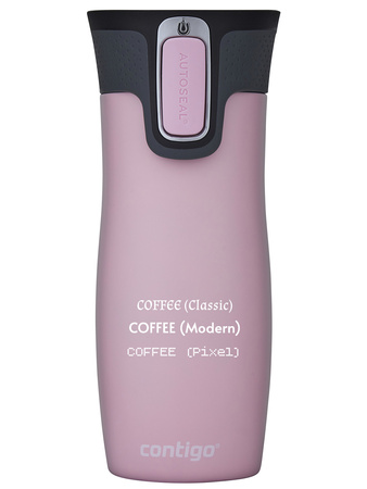 Kubek termiczny z grawerem Contigo West Loop 470 ml - Różowy Mat