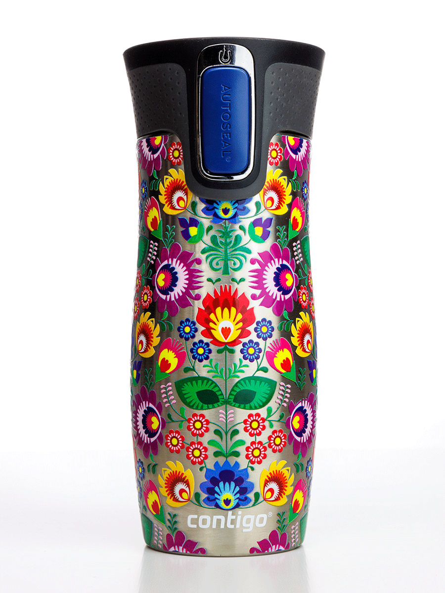 Kubek termiczny Contigo West Loop 2.0 470ml - Folklor - Stalowy
