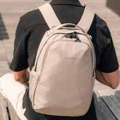 Plecak miejski antykradzieżowy Pacsafe V 16 L - beżowy