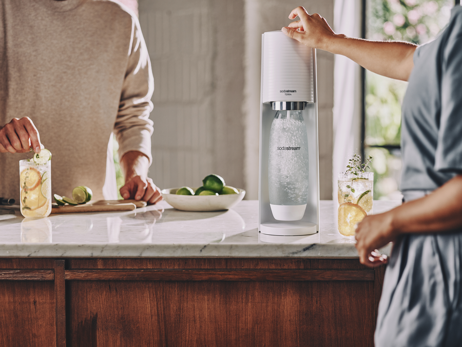 Saturator do wody gazowanej SodaStream TERRA biały'+ butelka + nabój CO2