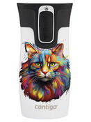 Kubek termiczny Contigo West Loop Mini 300ml - Kot - Biały Metalik
