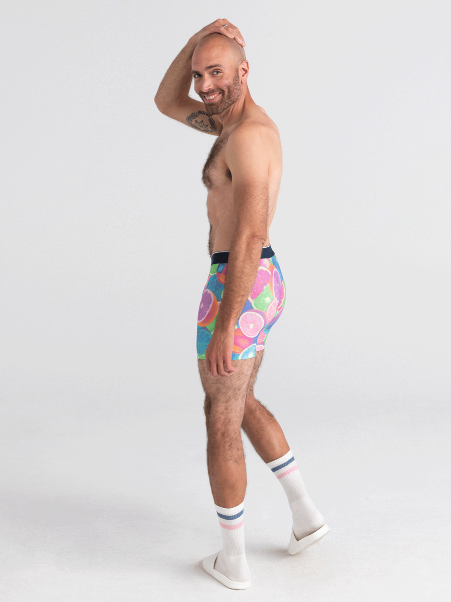 Bokserki męskie sportowe SAXX VOLT Boxer Brief świecące cytrusy