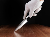 Nóż uniwersalny Aka Tori ze stali damasceńskiej 5" - Tokyo Black