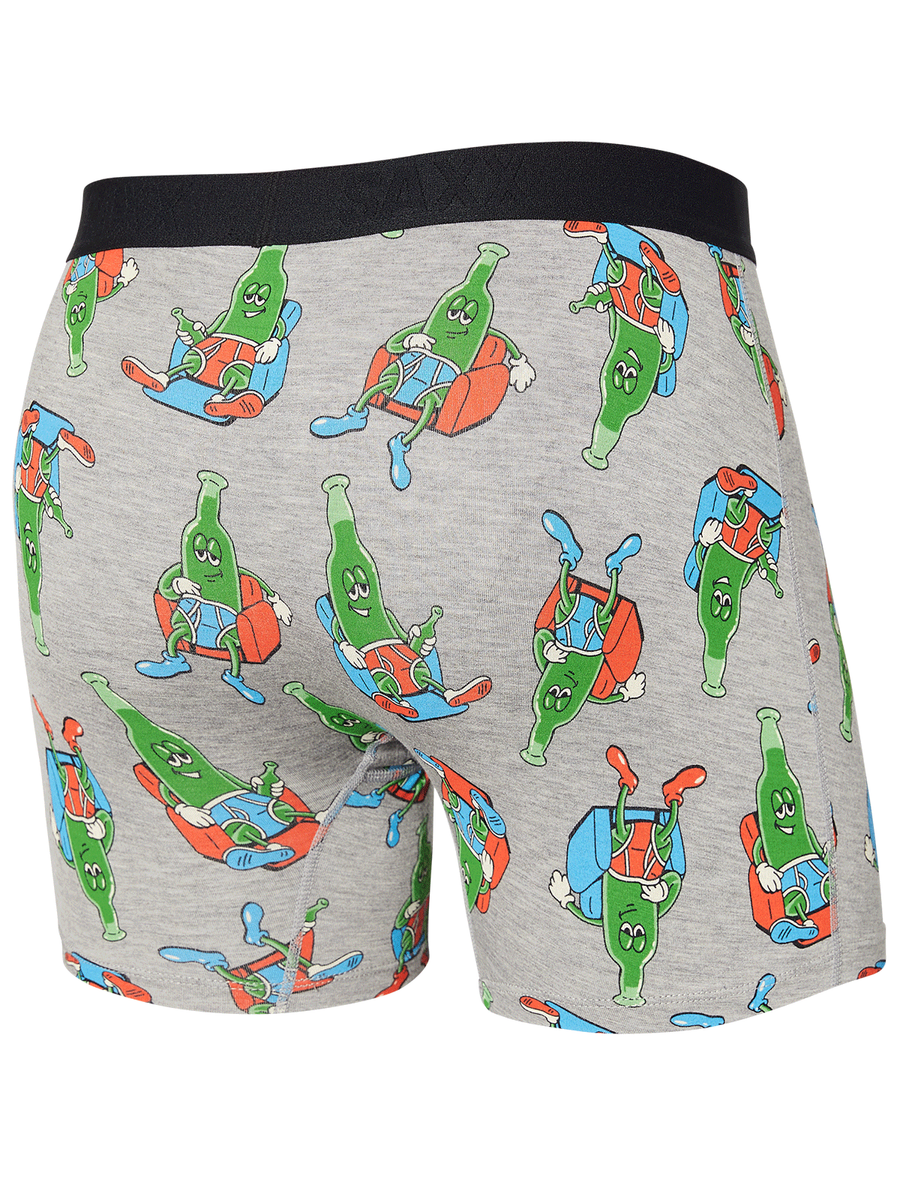 Bokserki męskie szybkoschnące SAXX VIBE Boxer Brief butelki - szare
