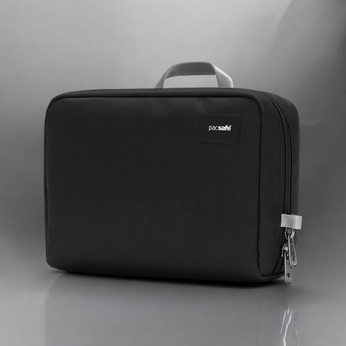Organizer podróżny antykradzieżowy z recyklingu Pacsafe RFIDsafe - czarny