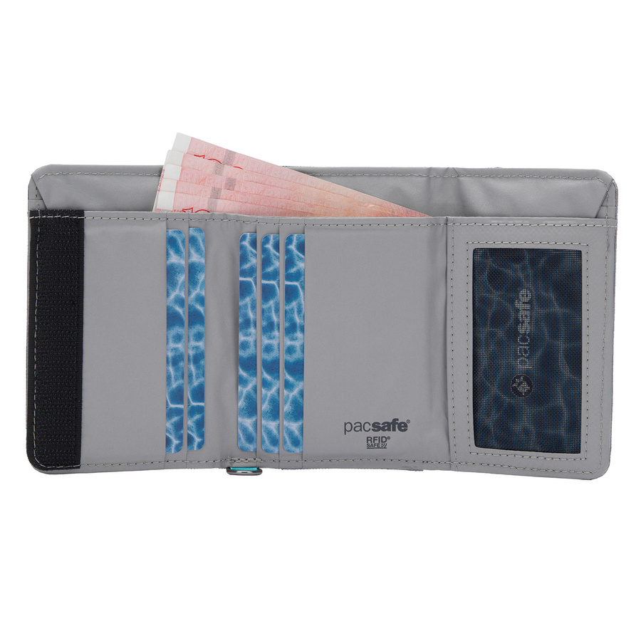 Portfel antykradzieżowy składany RFID Pacsafe  - szary