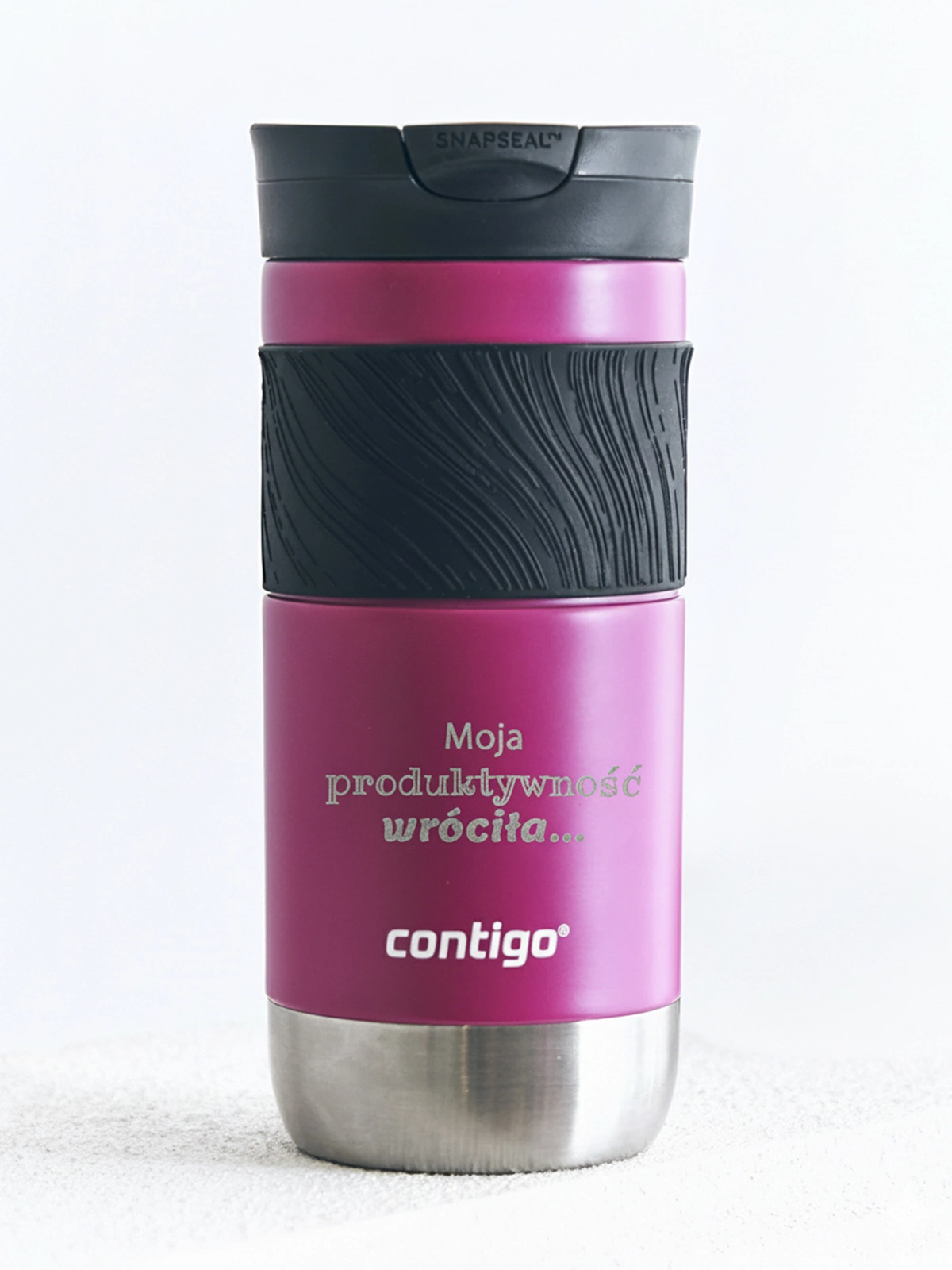 Kubek termiczny  z grawerem Contigo Byron 470ml - Czarny Mat