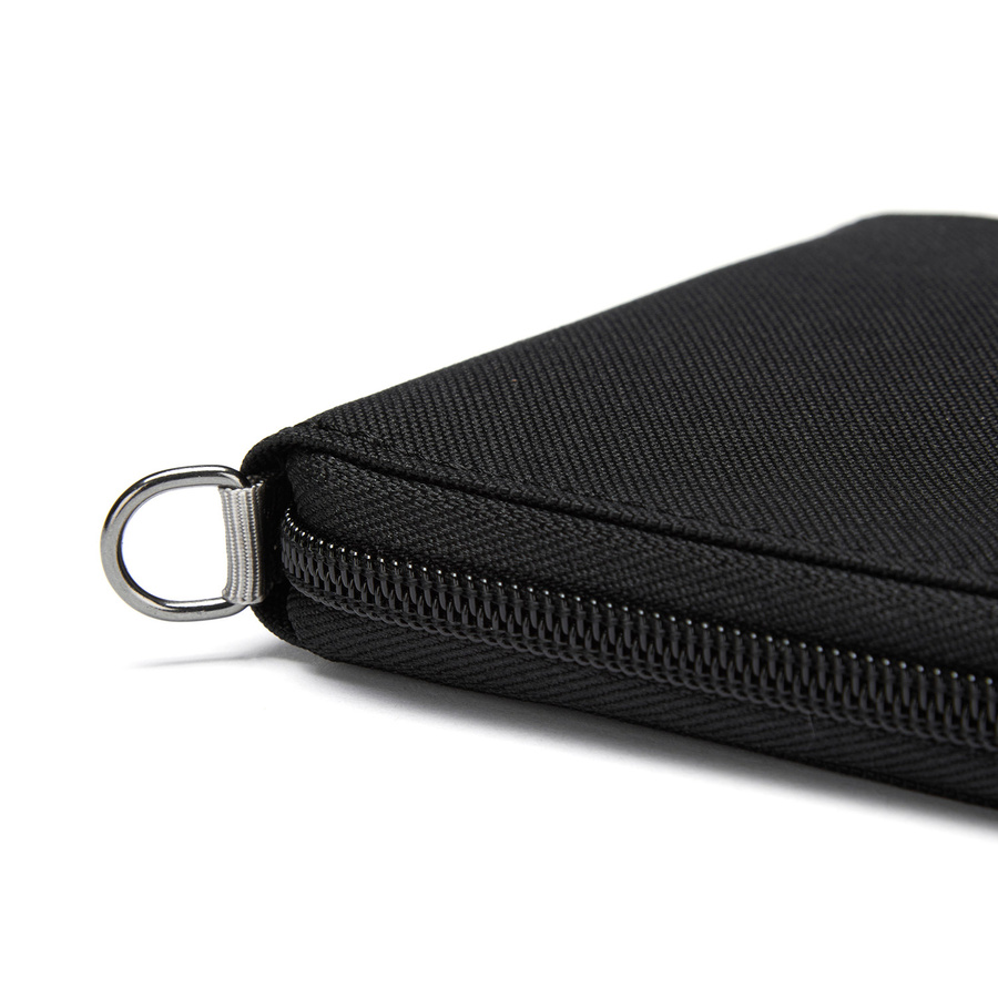 Portfel antykradzieżowy męski mały RFID Pacsafe - czarny