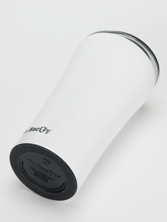 Kubek termiczny na kawę Dr.Bacty Apollo 2.0 360 ml "Rdest żyworodny" - Biały