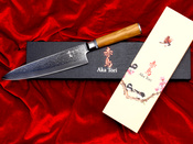 Aka Tori Kyoto Olive - Nóż Szefa Kuchni ze stali damasceńskiej 8"