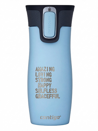 Kubek termiczny Contigo West Loop 2.0 470ml - Mother - Błękitny Mat
