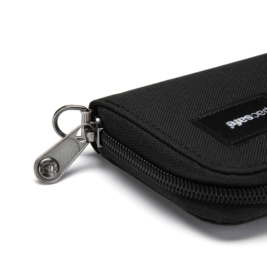 Portfel antykradzieżowy mały RFID Pacsafe - czarny