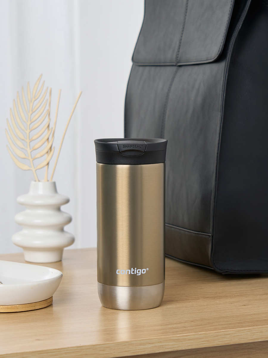 Kubek termiczny na kawę Contigo Huron 2.0 470ml - Legimi - Złoty